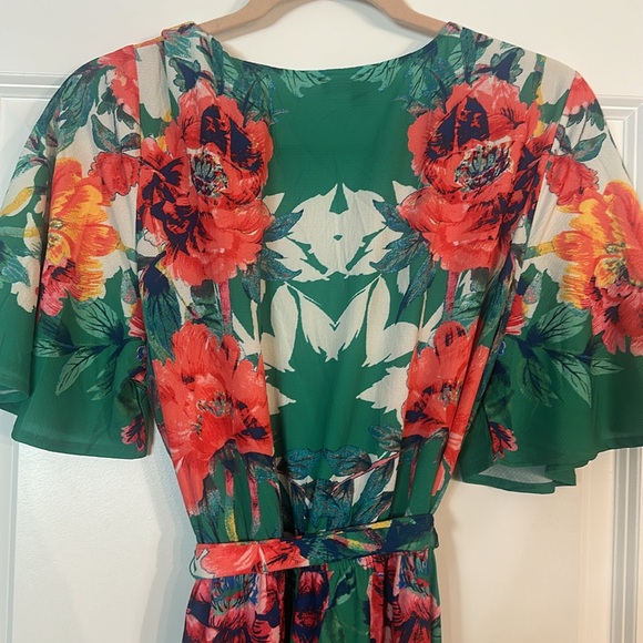 Lulu’s Still In Paradise Green Floral Print Maxi Dress- L - Picture 7 of 7